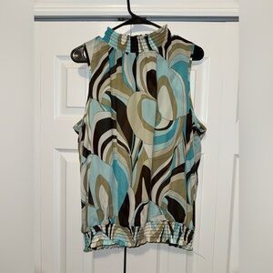 Sleeveless Turtleneck Blouse